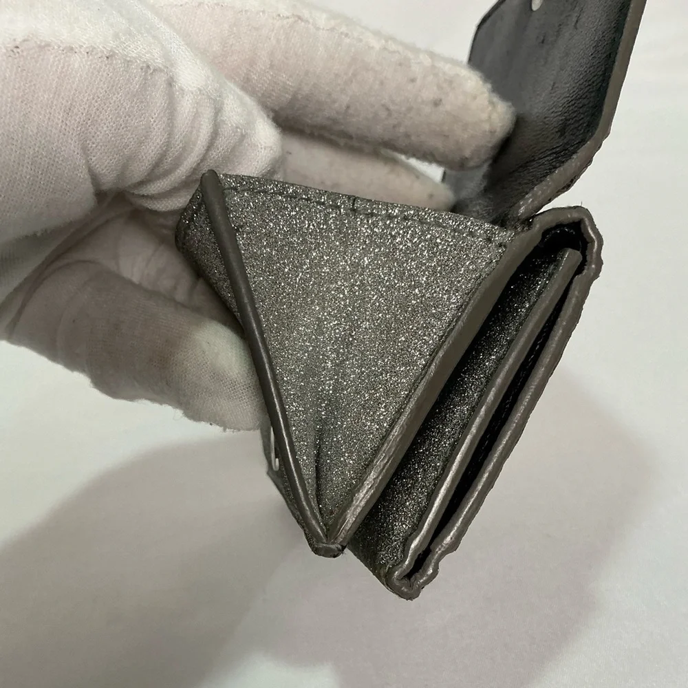 Balenciaga Silver glitter Paper Mini Wallet - Picture 7 of 16